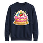 Sweet Strawberry Cake Happy Birthday Sweatshirt
