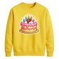 Sweet Strawberry Cake Happy Birthday Sweatshirt