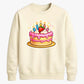 Sweet Strawberry Cake Happy Birthday Sweatshirt