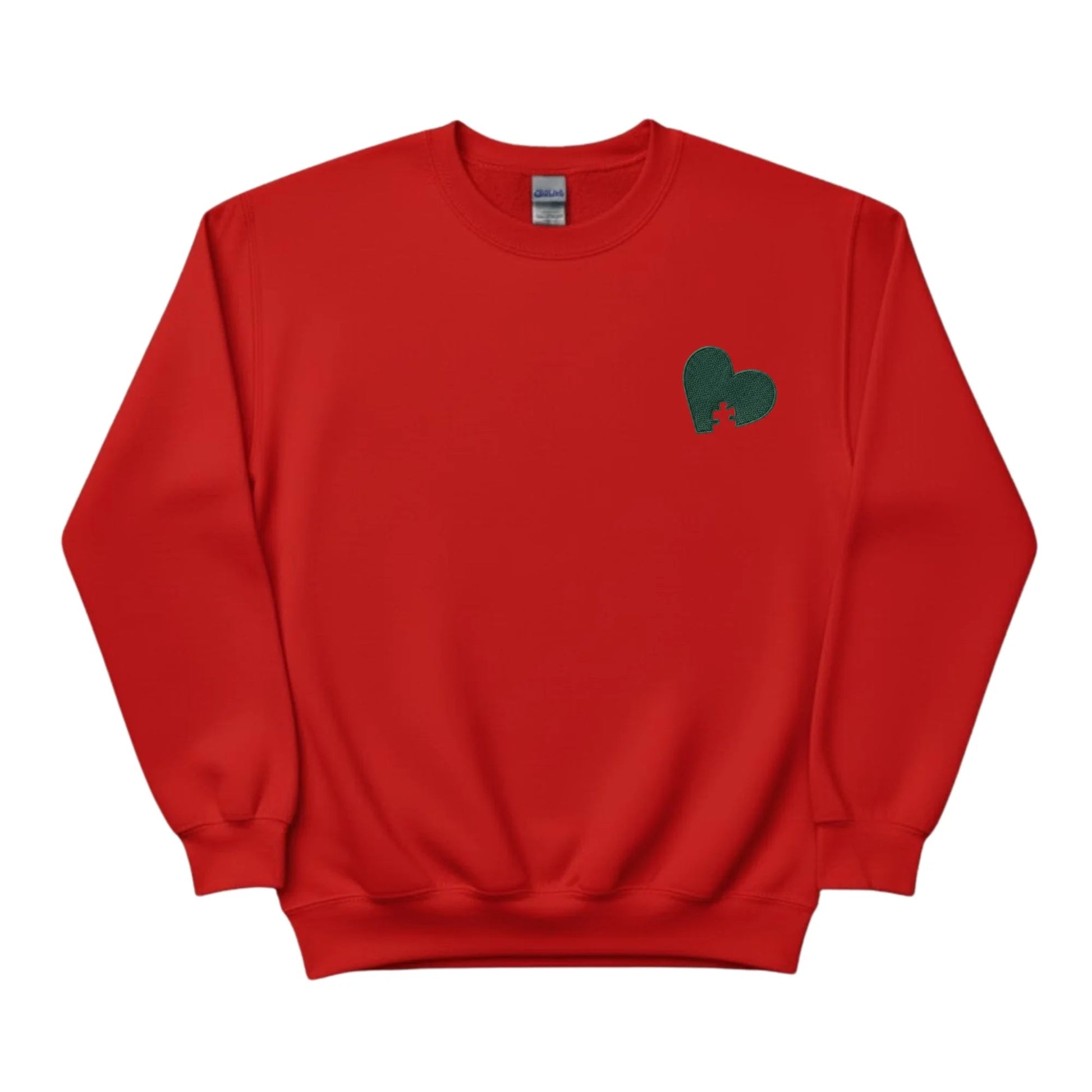 Heart Puzzle Sketch Embroidery SweatShirt - EWB103