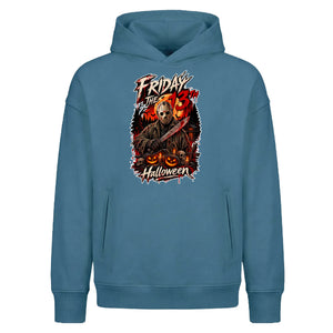 Terrifying hockey mask horror Halloween Oversized Hoodie