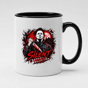 Terrifying silent hunter slasher movie horror Halloween Mug