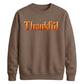 Thankful 3D bevel heart art Thanksgiving Unisex Sweatshirt