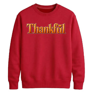 Thankful 3D bevel heart art Thanksgiving Unisex Sweatshirt