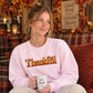 Thankful 3D bevel heart art Thanksgiving Unisex Sweatshirt