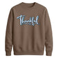 Thankful cursive heart print Thanksgiving Unisex Sweatshirt