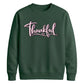 Thankful cursive heart print Thanksgiving Unisex Sweatshirt