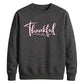 Thankful cursive heart print Thanksgiving Unisex Sweatshirt