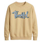 Thankful cursive heart print Thanksgiving Unisex Sweatshirt