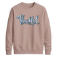 Thankful cursive heart print Thanksgiving Unisex Sweatshirt