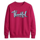 Thankful cursive heart print Thanksgiving Unisex Sweatshirt