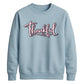 Thankful cursive heart print Thanksgiving Unisex Sweatshirt