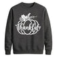 Thankful script pumpkin print Thanksgiving Unisex Sweatshirt