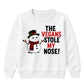 The Vegans Stole My Nose Graphic Christmas Kids Sweatshirt