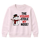 The Vegans Stole My Nose Graphic Christmas Kids Sweatshirt