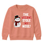 The Vegans Stole My Nose Graphic Christmas Kids Sweatshirt