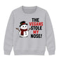 The Vegans Stole My Nose Graphic Christmas Kids Sweatshirt