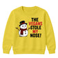 The Vegans Stole My Nose Graphic Christmas Kids Sweatshirt
