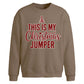 This Is My Jumper Tree Art Christmas Oversized Sweatshirt
