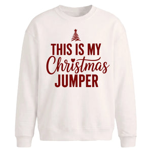 This Is My Jumper Tree Art Christmas Oversized Sweatshirt