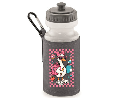 Back To School Water Bottle For Kids, Cute Duck Design, 500ml BPA Free & Spill-Proof For Preschool & Elementary Soft Water Bottle M8480