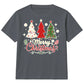 Three Festive Trees Merry Lettering Christmas Kids T-Shirt
