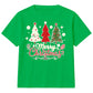 Three Festive Trees Merry Lettering Christmas Kids T-Shirt