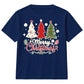 Three Festive Trees Merry Lettering Christmas Kids T-Shirt
