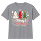 Three Festive Trees Merry Lettering Christmas Kids T-Shirt