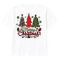 Three Festive Trees Merry Lettering Christmas Kids T-Shirt