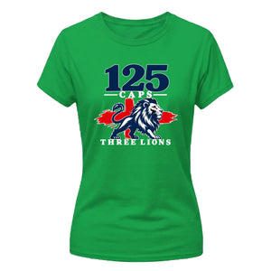 Three lions 125 caps national team graphic Ladies T-Shirt