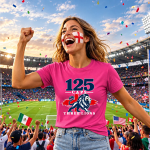 Three lions 125 caps national team graphic Ladies T-Shirt