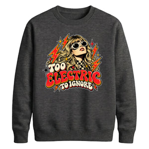 Too Electric to Ignore Sweatshirt | Retro Graphic Crewneck Jumper