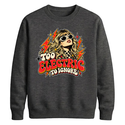 Too Electric to Ignore Sweatshirt | Retro Graphic Crewneck Jumper