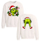 Grinch Christmas Jumper Double Sided Oversized Sweatshirt