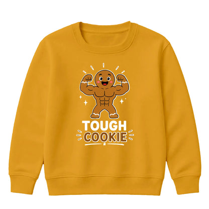 Tough Cookie Muscular Gingerbread Christmas Kids Sweatshirt