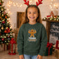Tough Cookie Muscular Gingerbread Christmas Kids Sweatshirt