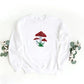 Embroidered Mushroom Hoodie, Magic Mushroom Embroidery Crewneck Jumper, Botanical Plant Nature Lover Shroom Womens Top, Frog Unisex Sweater