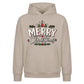 Traditional Merry Typography Christmas Oversized Hoodie