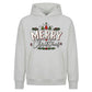 Traditional Merry Typography Christmas Oversized Hoodie