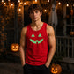 Traditional pumpkin face Glow in the Dark Tank Top Men