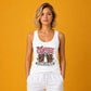 Trendy Iced Coffee And Sunshine Graphic Ladies Tank Top