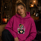 Trendy skeleton iced coffee lover graphic Halloween hoodie