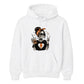 Trendy skeleton iced coffee lover graphic Halloween hoodie