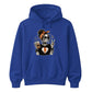 Trendy skeleton iced coffee lover graphic Halloween hoodie