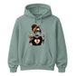 Trendy skeleton iced coffee lover graphic Halloween hoodie