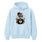 Trendy skeleton iced coffee lover graphic Halloween hoodie