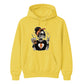 Trendy skeleton iced coffee lover graphic Halloween hoodie