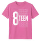 Trendy Stacked Eighteen Graphic 18 Birthday Unisex T-Shirt