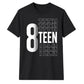 Trendy Stacked Eighteen Graphic 18 Birthday Unisex T-Shirt